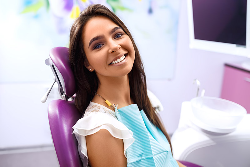 overview,of,dental,caries,prevention.woman,at,the,dentist's,chair,during